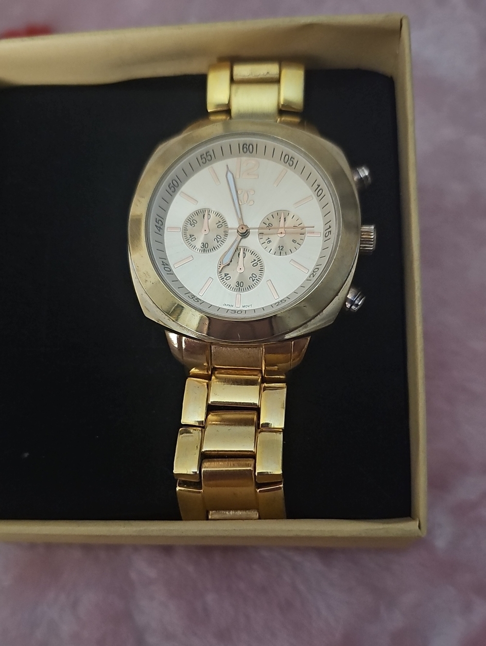 Gold-Tone Chronograph Watch